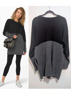 Lululemon | Restful Intention Sweater In Black/Heathered Core Dark Grey
